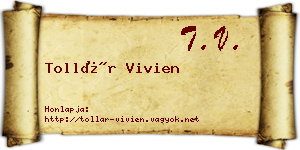 Tollár Vivien névjegykártya