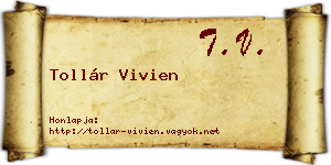 Tollár Vivien névjegykártya